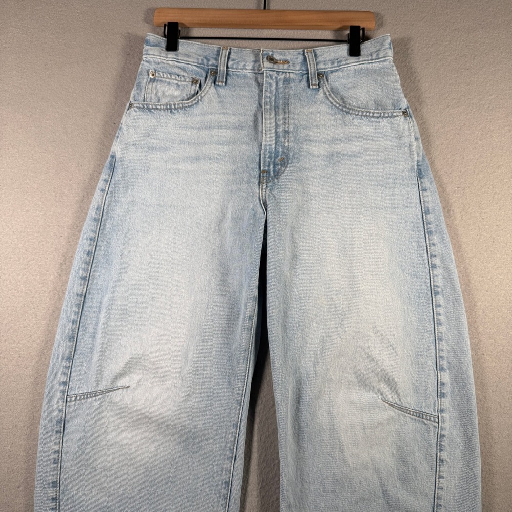 Levis Cinch Barrel Jeans Light Wash High Rise Wide Leg Denim W30 L29 - Picture 3 of 16